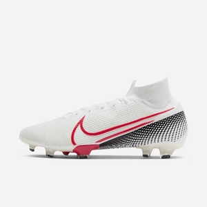 Crampon De Foot Nike Mercurial Superfly 7 Elite FG Blanche 6120-379 White/Black/Laser Crimson Femme | HJW-69229268